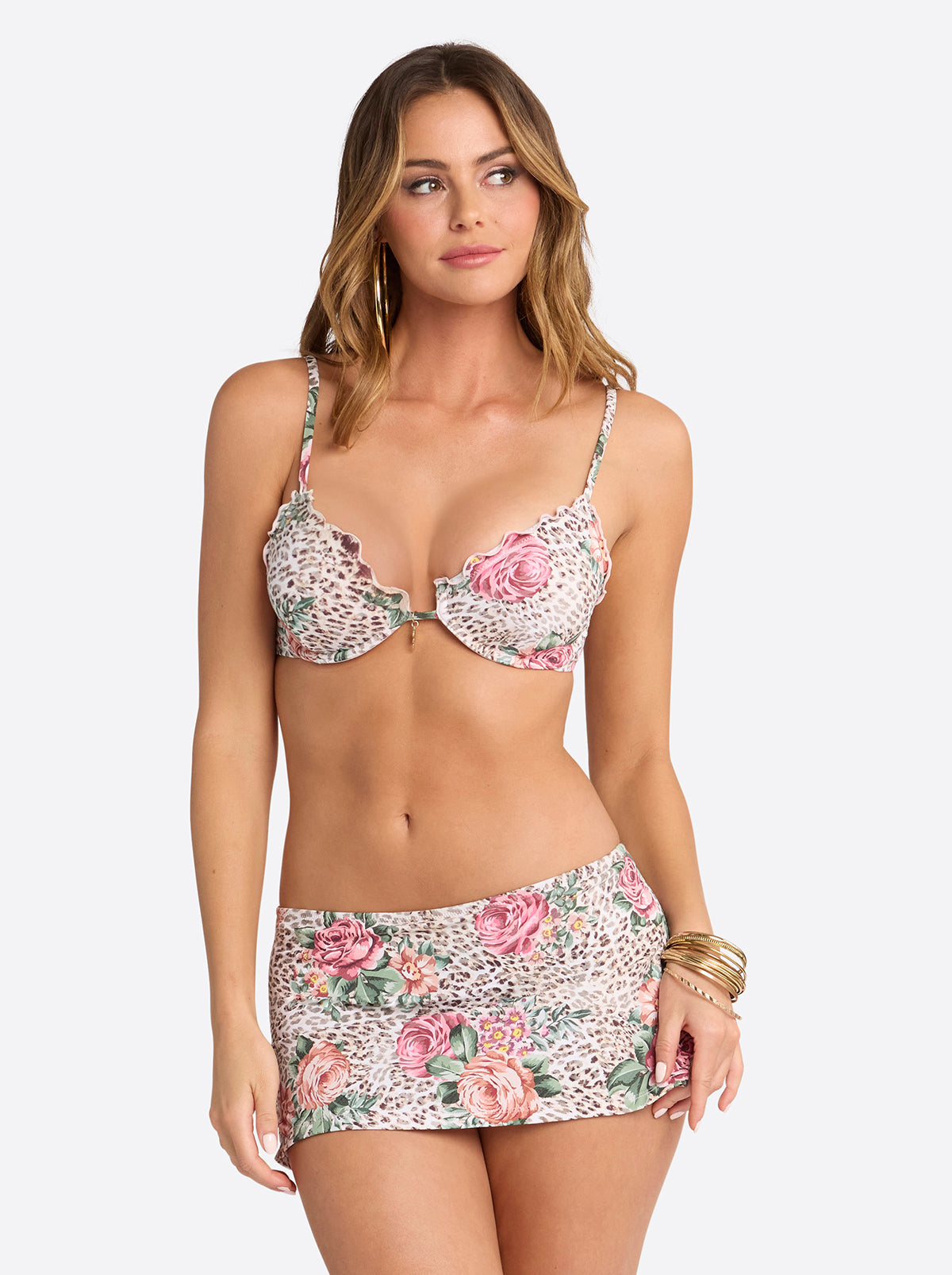 Lettuce Edge String Triangle Top in Animal Control
