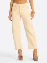 JS Jessica Simpson Austin Darted Barrel Jean in Undyed Natural
