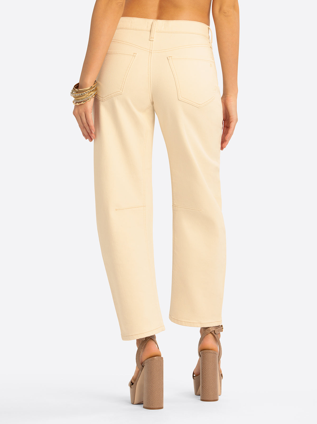 JS Jessica Simpson Austin Darted Barrel Jean in Undyed Natural