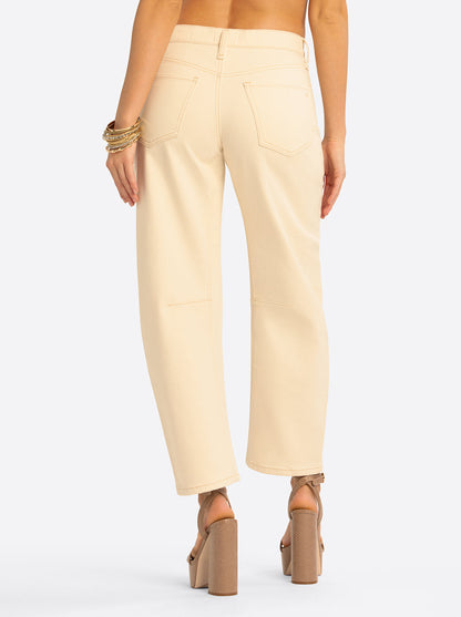 JS Jessica Simpson Austin Darted Barrel Jean in Undyed Natural