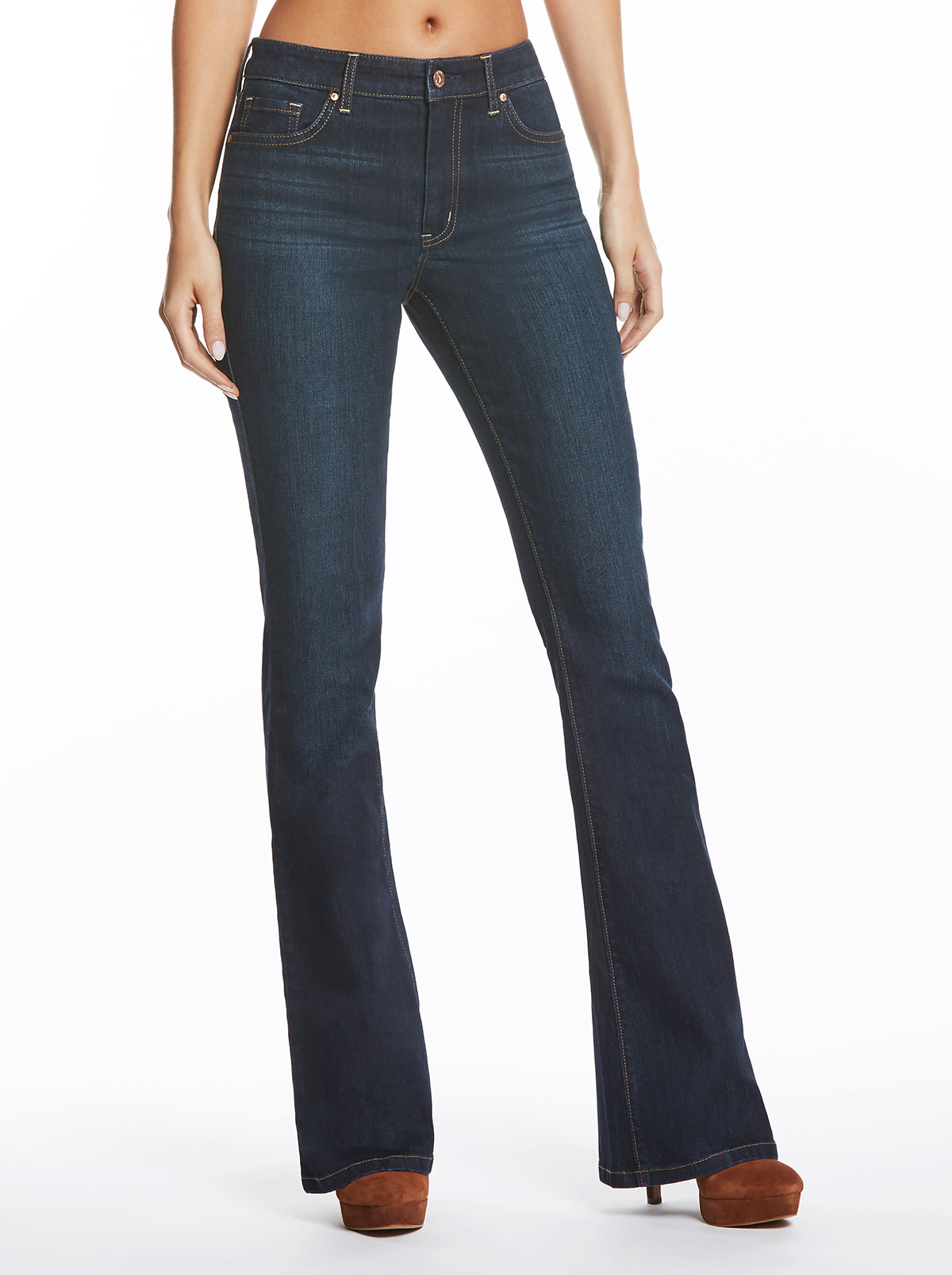 Adored High Rise Flare in Flawless