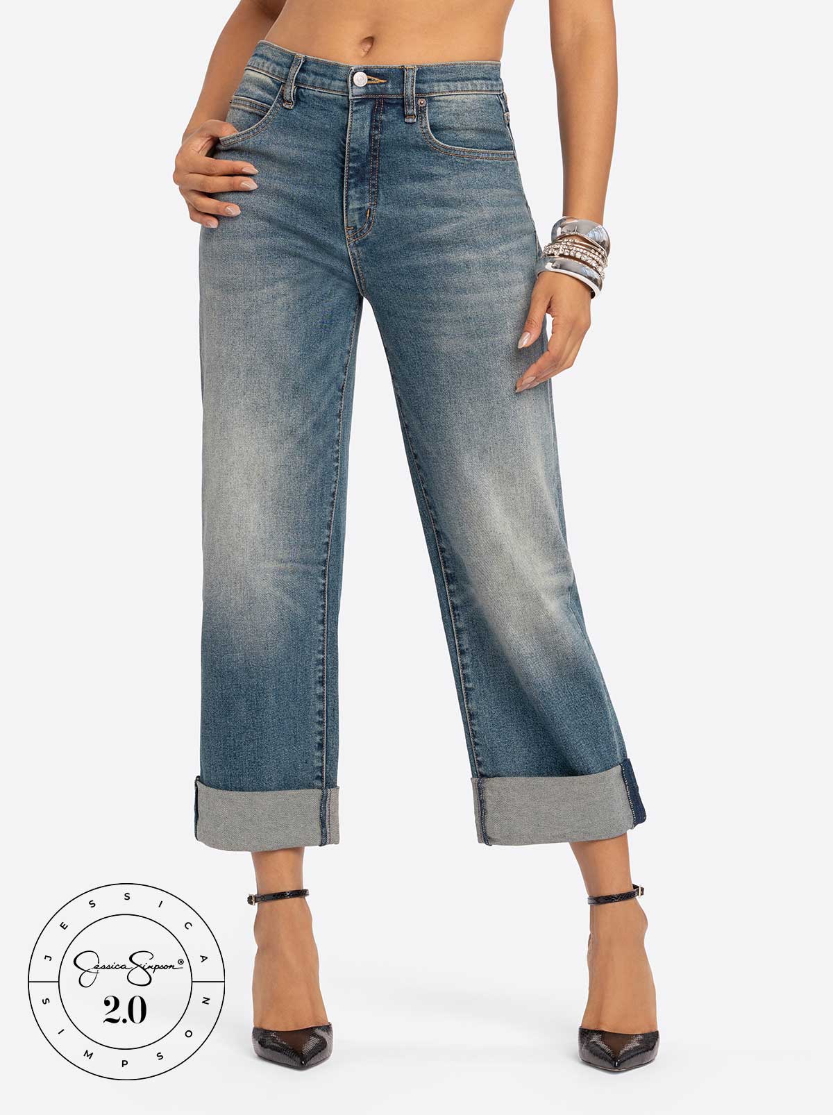Jessica Simpson 2.0 Billie Relaxed Jeans in Sully