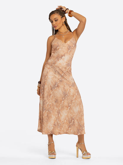 Jessica Simpson 2.0 Blanche Slip Dress in Snake