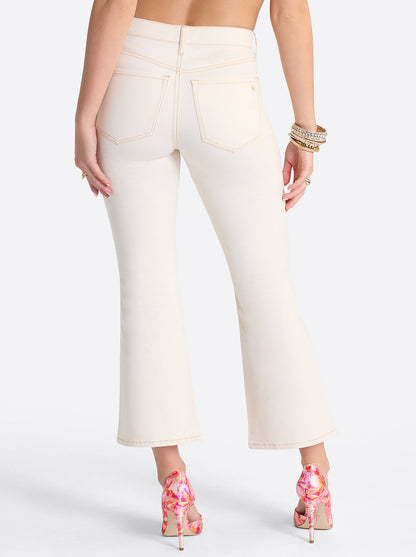 Charmed Ankle Flare in Ecru