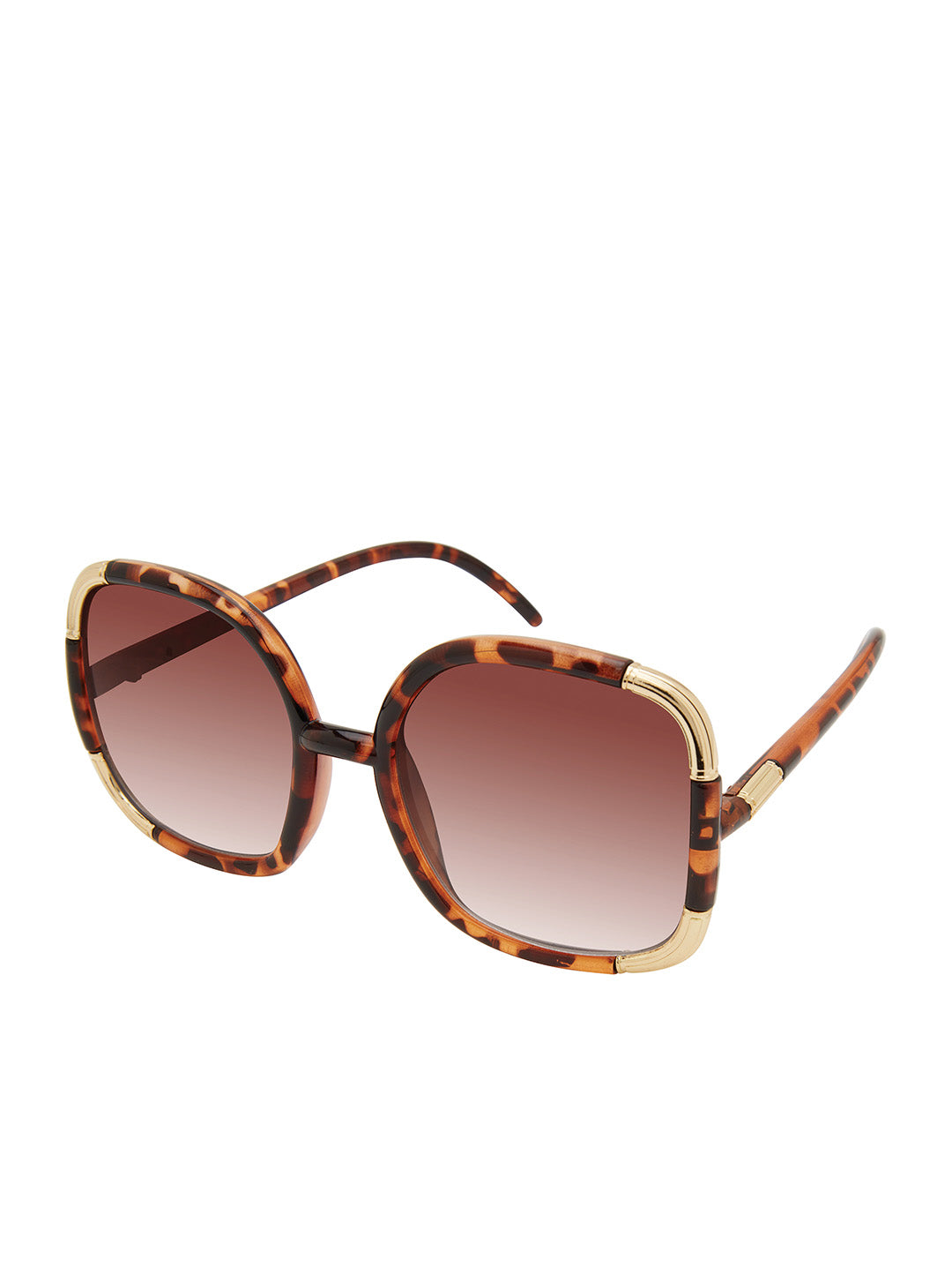 Over-Sized Oval Sunglasses in Tortoise