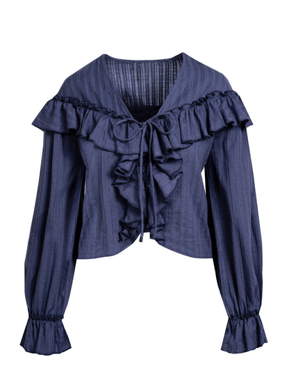 JS Jessica Simpson Daphne Blouse in Deep Cobalt