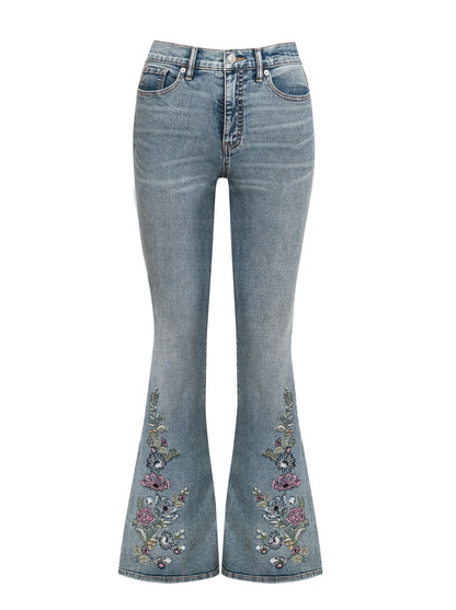 JS Jessica Simpson Hollywood High Rise Flare Jean in Boone