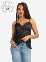 Jessica Simpson 2.0 Emmy Lace Trim Cami in Black