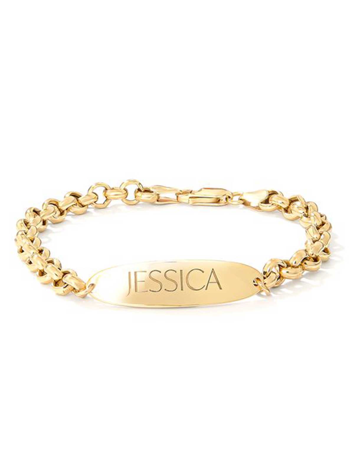 Personalized ID Bracelet in 18K Gold Plated