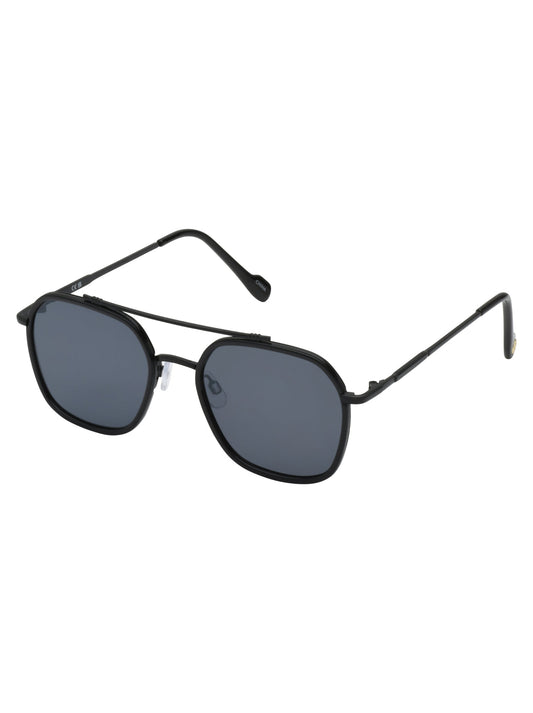 Square Metal Aviator Pilot Sunglasses in Black