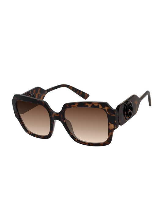 Statement Square Sunglasses in Tortoise
