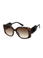 Chic Rectangle Tapered Temple Sunglasses in Tortoise & Black