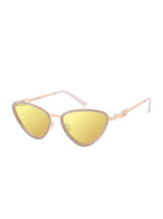 Triangle Crystal Encrusted Aviator Sunglasses in Rose Gold