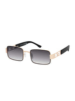 Lux Rectangle Sunglasses in Black Gold