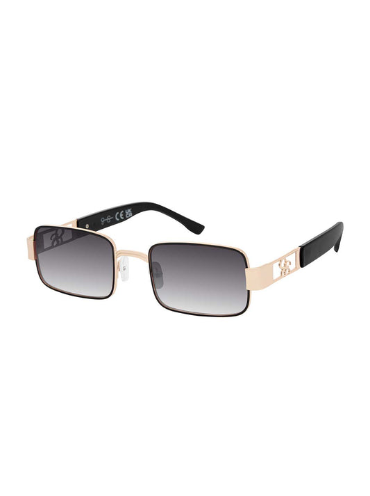 Lux Rectangle Sunglasses in Black Gold