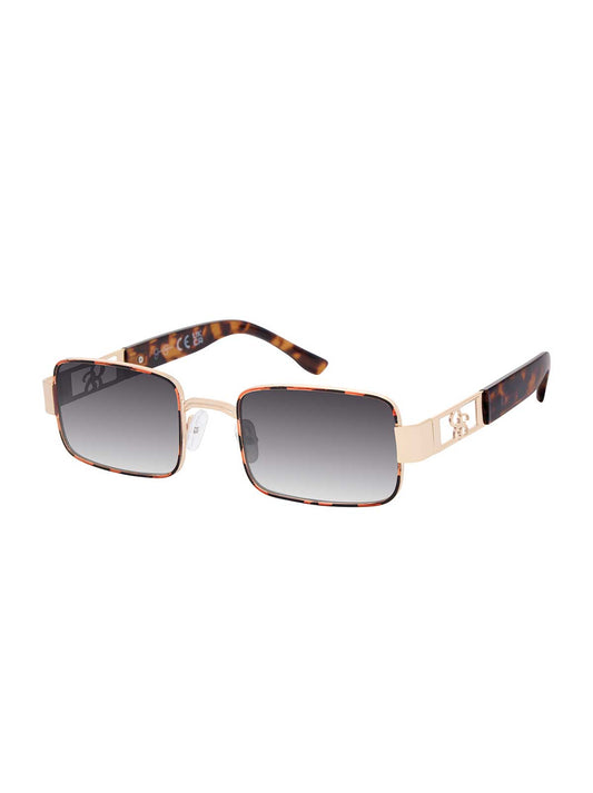 Lux Rectangle Sunglasses in Tortoise Gold
