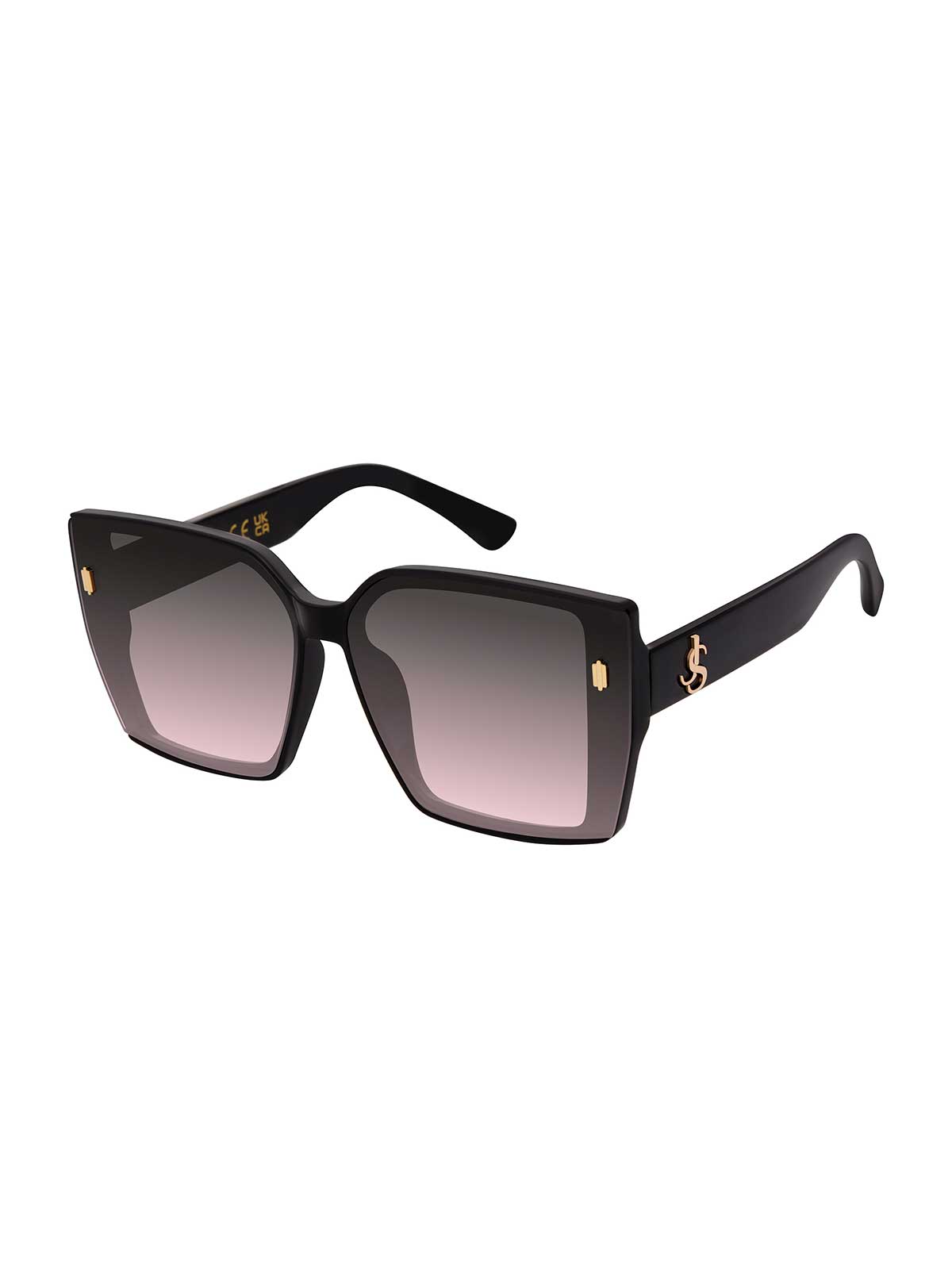 Runway-Ready Square Sunglasses in Black