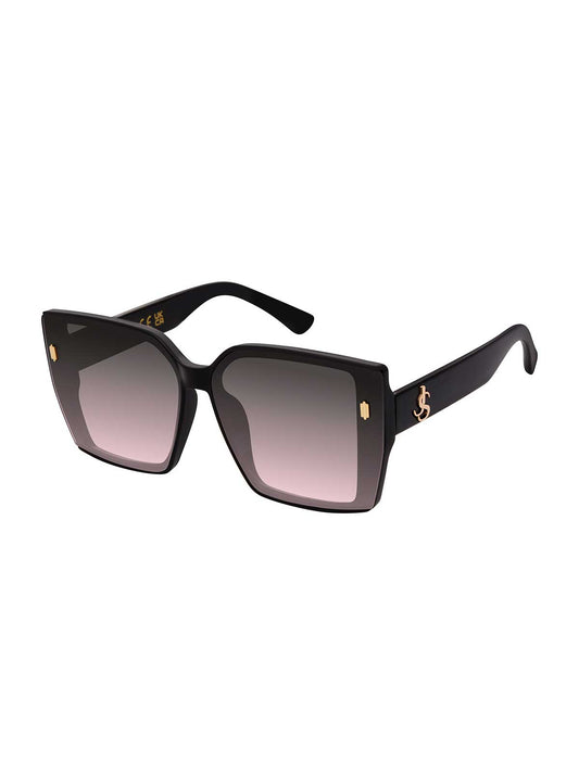 Runway-Ready Square Sunglasses in Black