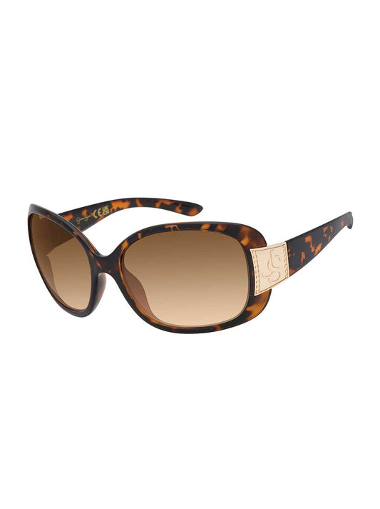 Luxe Oval Shield Sunglasses in Tortoise