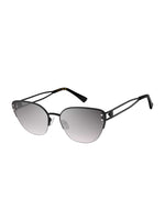 Metal Cutout Cat Eye Sunglasses in Blackout