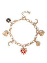 Gold Assorted Charm Bracelet