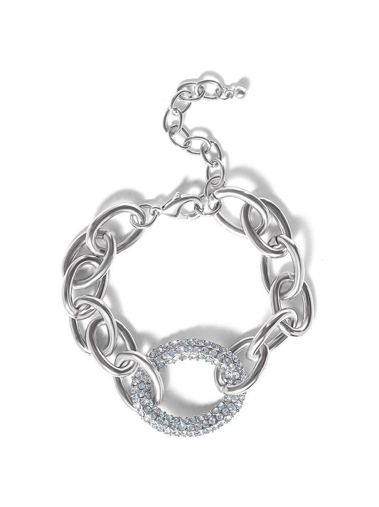 Bold Silver Link Bracelet