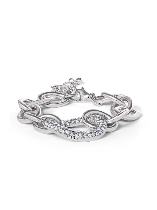 Bold Silver Link Bracelet