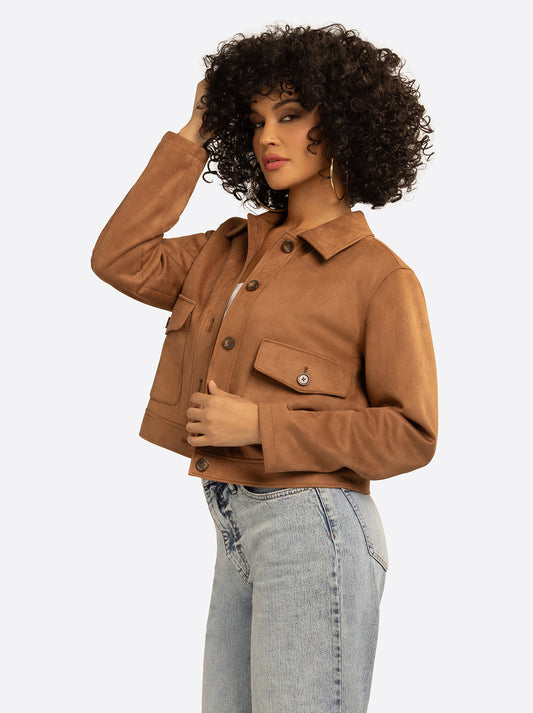 JS Jessica Simpson Martina Jacket in Apple Cinnamon