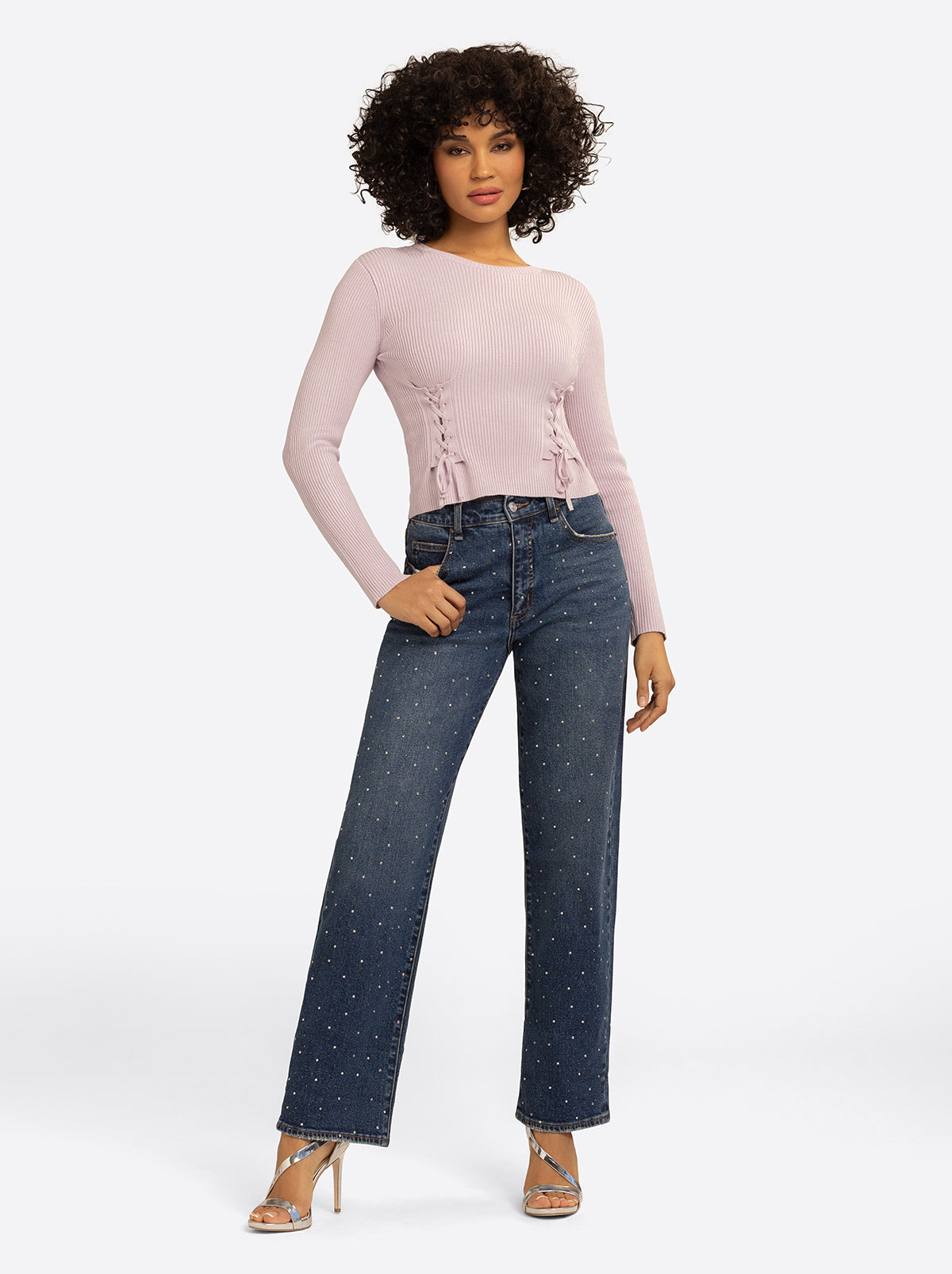 JS Jessica Simpson Taira Top in Lavender Frost