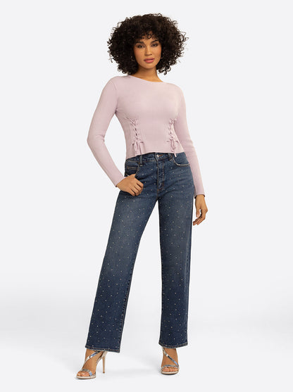 JS Jessica Simpson Taira Top in Lavender Frost