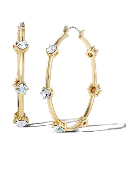 Large Hoop Crystal Earrings