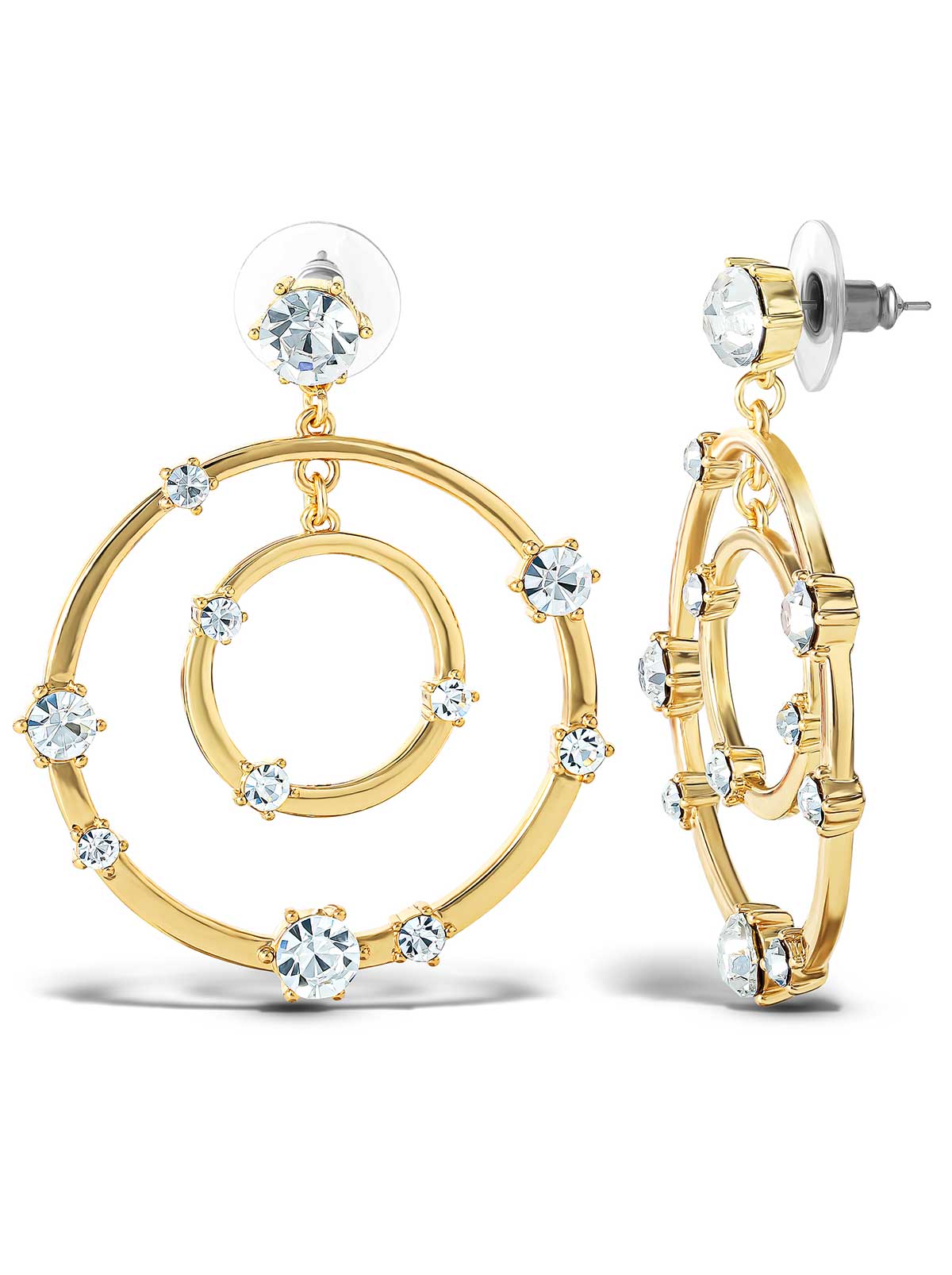 Orbital Crystal Drop Earrings