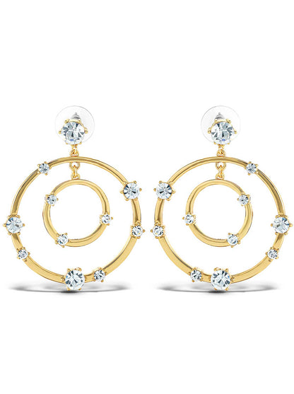 Orbital Crystal Drop Earrings