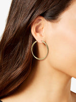 Double Hoop Faceted Earrings