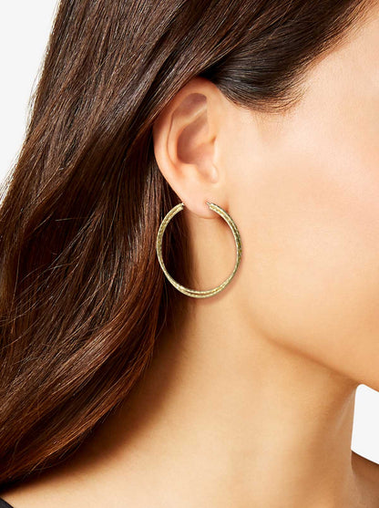 Double Hoop Faceted Earrings