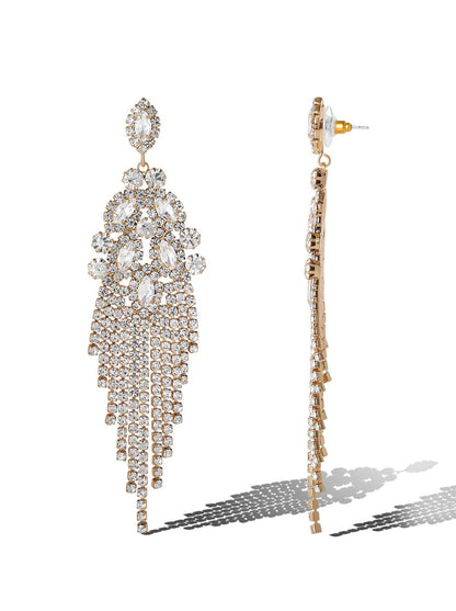 Crystal Waterfall Statement Earrings