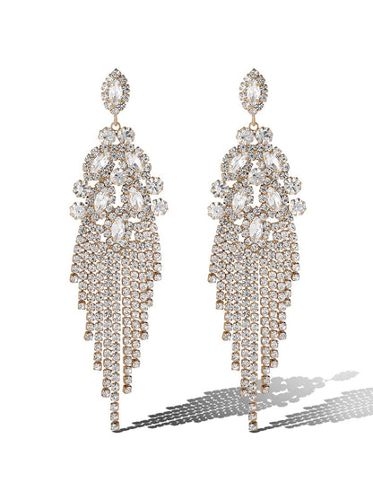 Crystal Waterfall Statement Earrings
