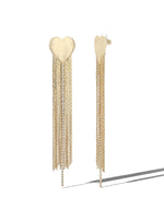Heart Top Tassel Earrings