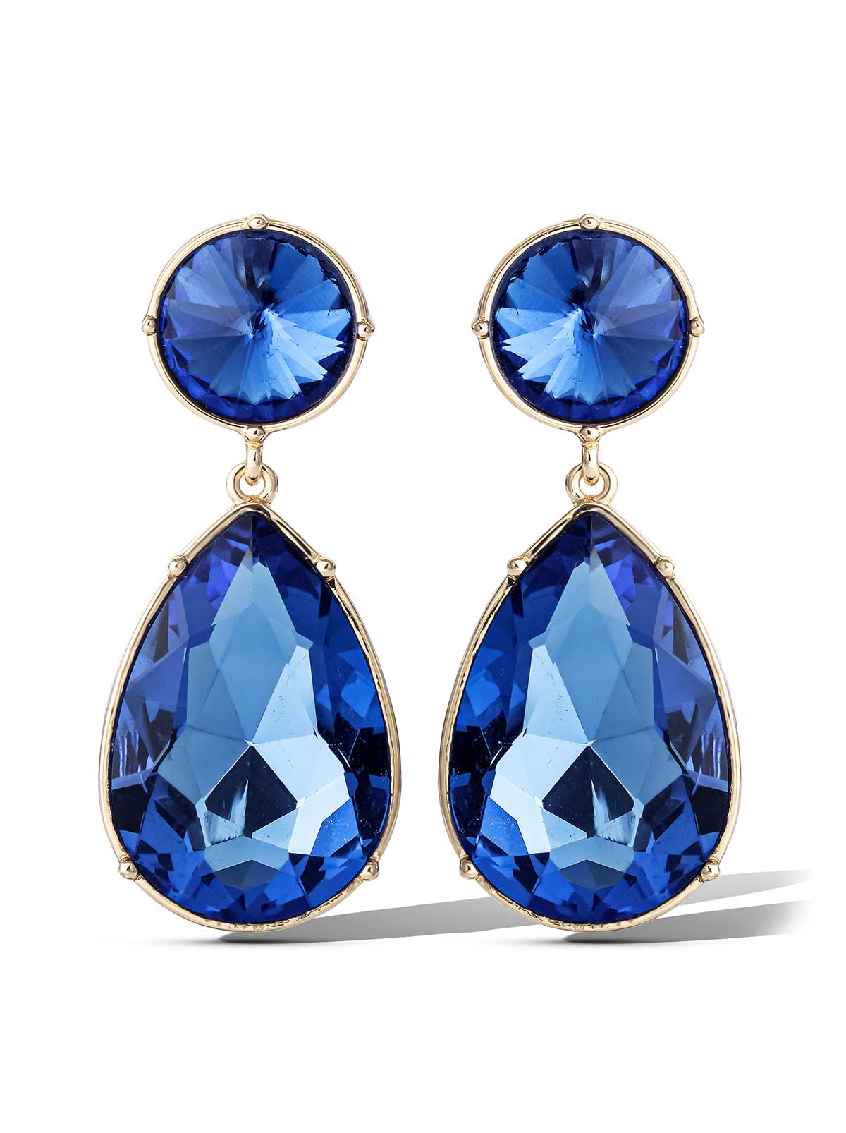Deep Blue Teardrop Earrings