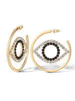 Crystal Eye Hoop Earrings
