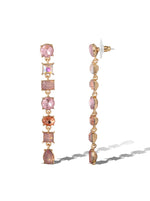 Gradient Pink Gemstone Drop Earrings