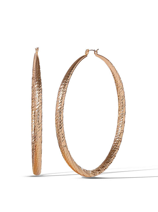 Textured Oversized Hoop Earrings