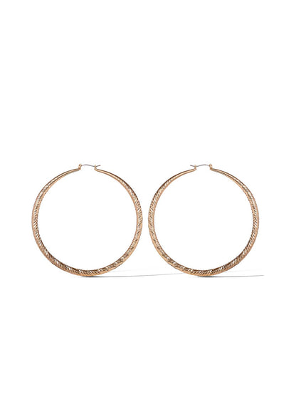 Textured Oversized Hoop Earrings