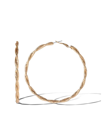Twisted Rope-Style Hoop Earrings