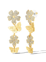 Flower & Butterfly Drop Earrings