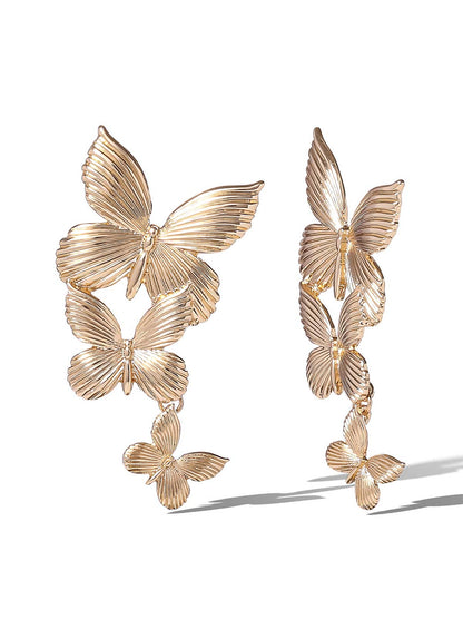 Cascading Butterfly Statement Earrings