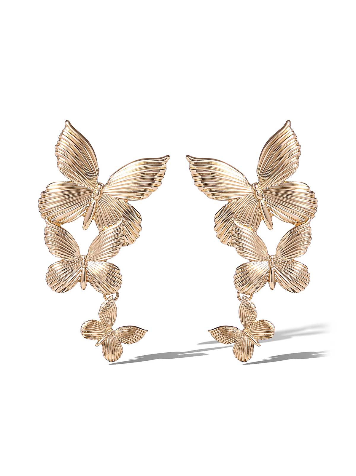 Cascading Butterfly Statement Earrings