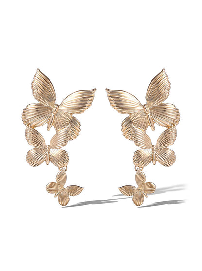 Cascading Butterfly Statement Earrings
