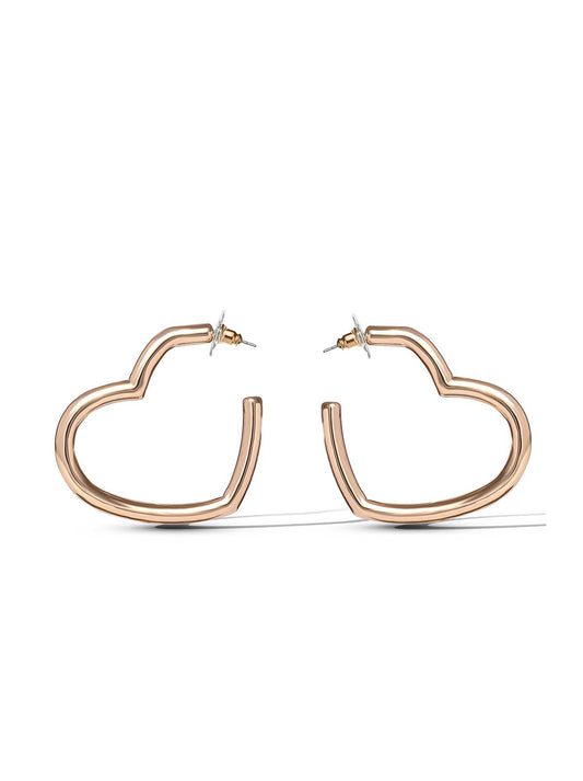 Open Heart Hoop Earrings