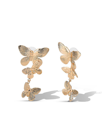 Cascading Butterfly Drop Earrings
